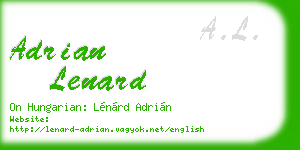 adrian lenard business card