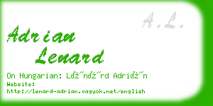 adrian lenard business card